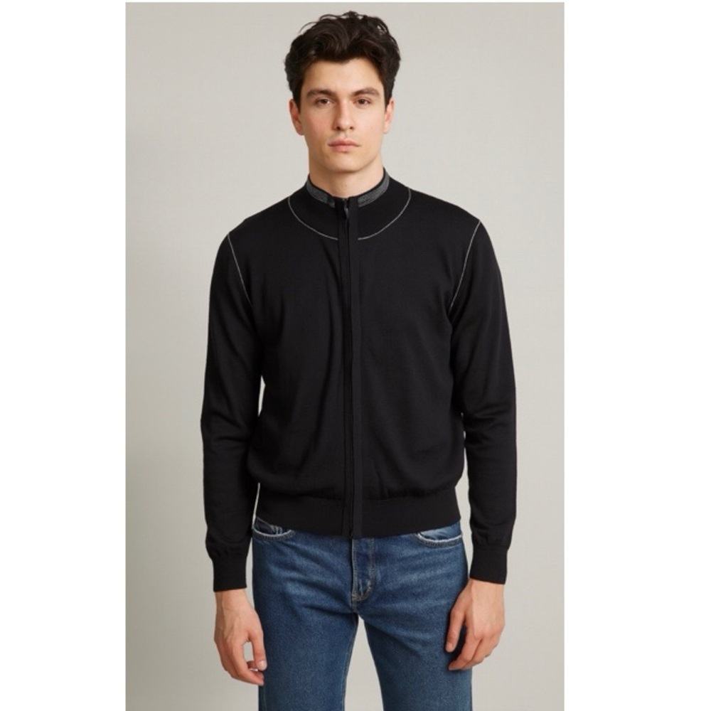 Armani Collezioni | Wool Knit Zip Up